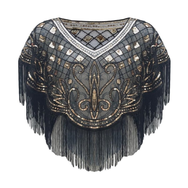 Flapper sjal paljett sjal FARGE 1 FARGE 1 Color 1