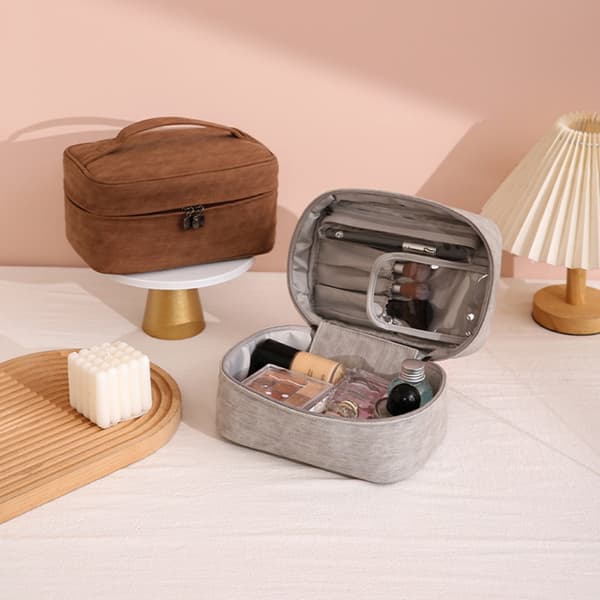 Makeup Taske Kosmetikpung BRUN brown