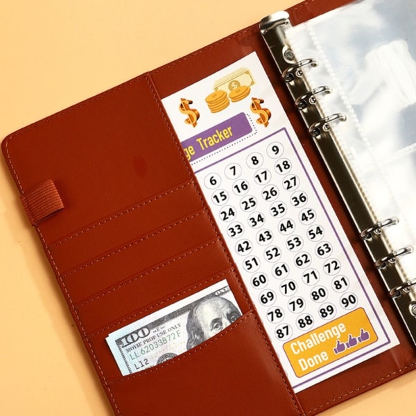 100 Days Savings Challenge 100 Konvolut Udfordring Binder SORT Black