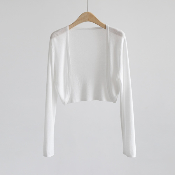 Stickad Cardigan Is Sidensjal APRIKOS Apricot