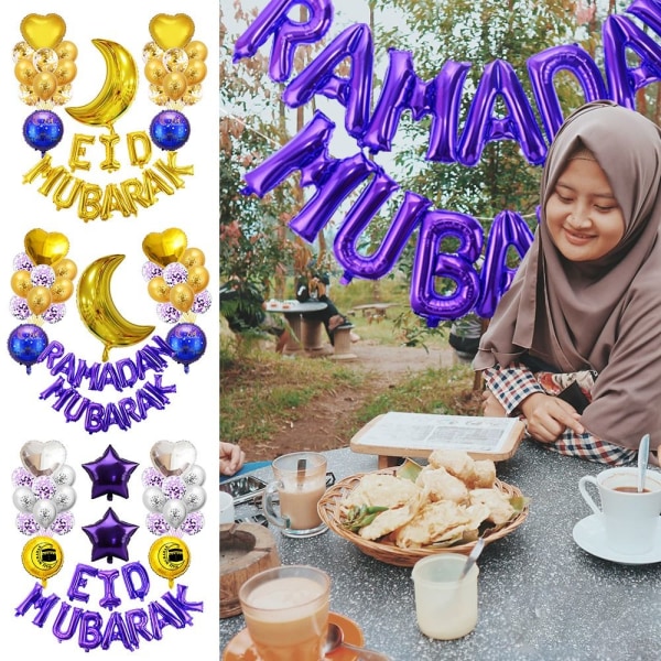 Eid Mubarak Balloner Brev Folieballoner 02 02