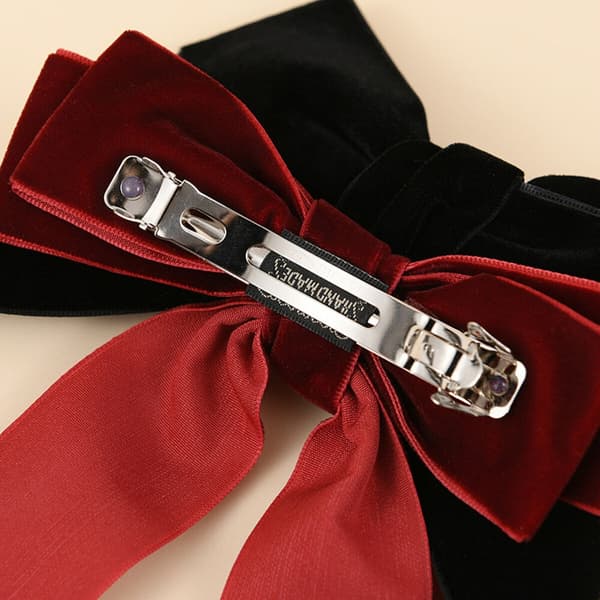 2 stk. Fløjlshårklips Buespændehårklips SORT 2 stk. 2 stk. Black 2 Pcs-2 Pcs