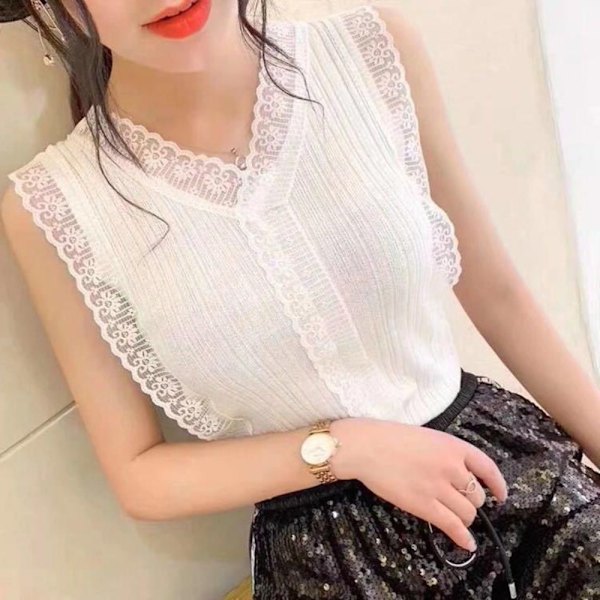 Camisole Vest Knitwear Topit MUSTA Black