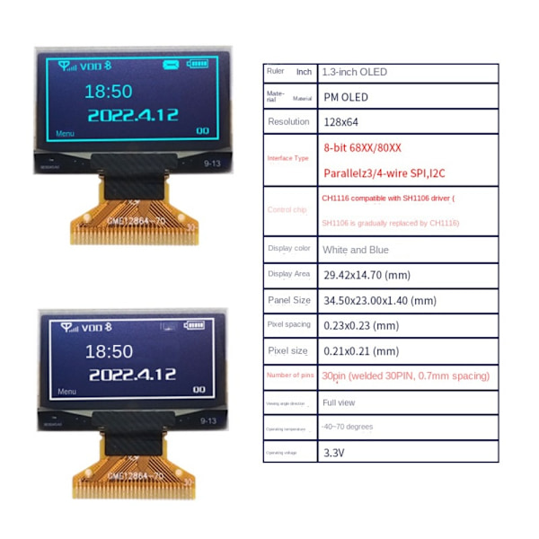 LCD Screen Display LCD Screen Board BLÅ Blue
