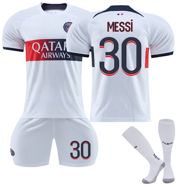 23-24 Paris Saint-Germain Børne Udebanetrøje Nr. 30 Messi
