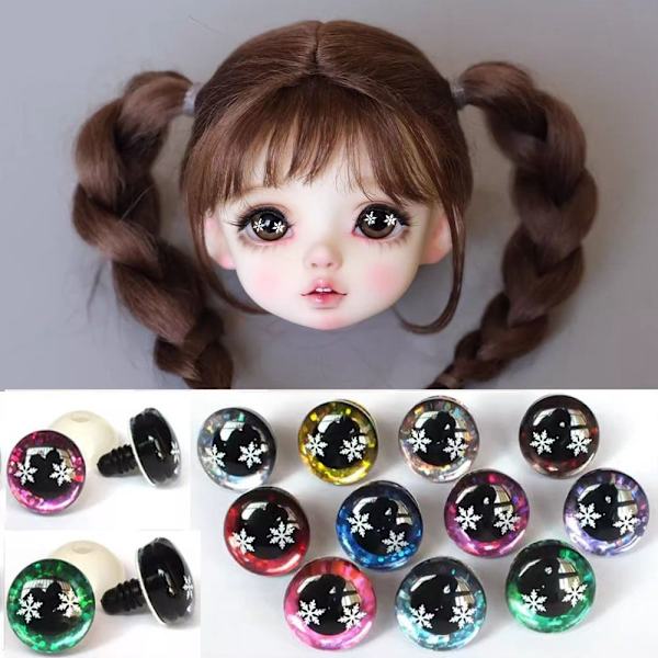 Plastsäkerhetsögon Glitter Crystal Eyes 2 2 2