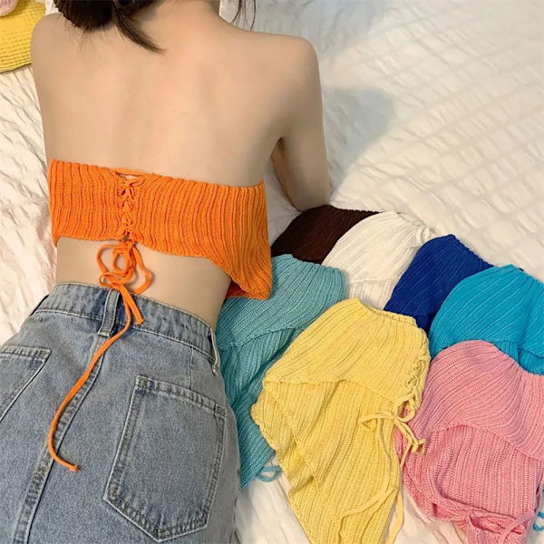 Strappy Tank Tops Hottie Sling ORANGE orange
