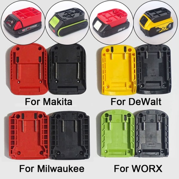 DIY Adapter Batterikontakt SVART FÖR MILWAUKEE SVART FÖR Black for Milwaukee