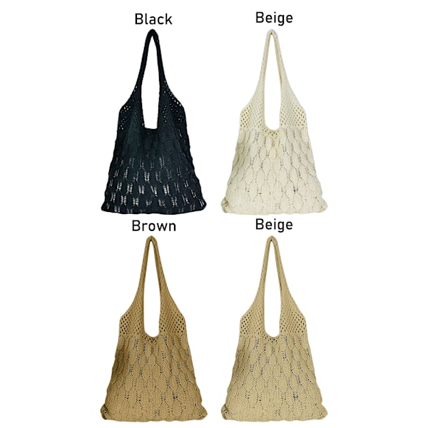 Neulotut käsilaukut Virkattu laukku BEIGE Beige