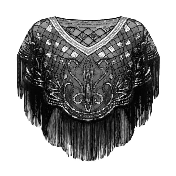 Flapper Sjal Paljettsjal FÄRG 4 FÄRG 4 Color 4