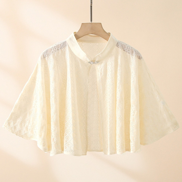 Rose Jacquard Polyesterihuivit Aurinkosuojahuivi APRICOT Apricot