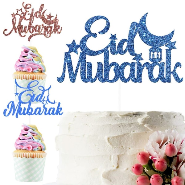 5 st Eid Mubarak Baking Cupcake Toppers C C