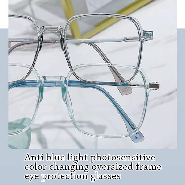 Anti-Blue Light Glasses Neliömäiset silmälasit HARMAAT Grey