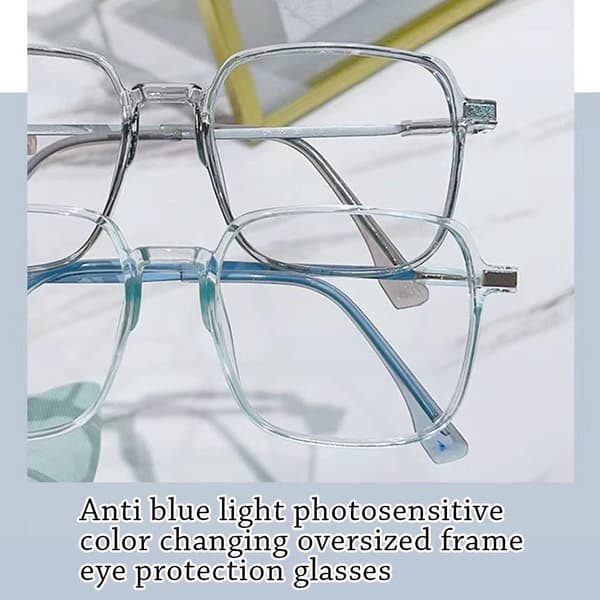 Firkantede briller med anti-blått lys, BLÅ Blue