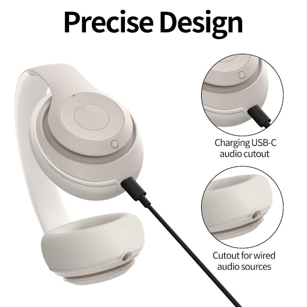 Øreputer deksel Hodetelefon beskyttelsesveske BEIGE Beige