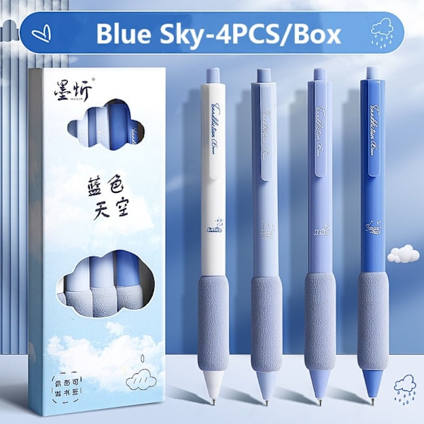 4ST/ Set Gel Pen Neutral Pen BLUE SKY BLUE SKY Blue Sky