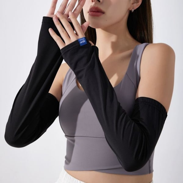 Solcreme Armærmer Ice Silk Sleeve SORT Black