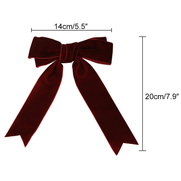 2 st Sammets Hårklämma Båge Hårklämma VINGRÖNT 2 st 2 st Burgundy 2 Pcs-2 Pcs