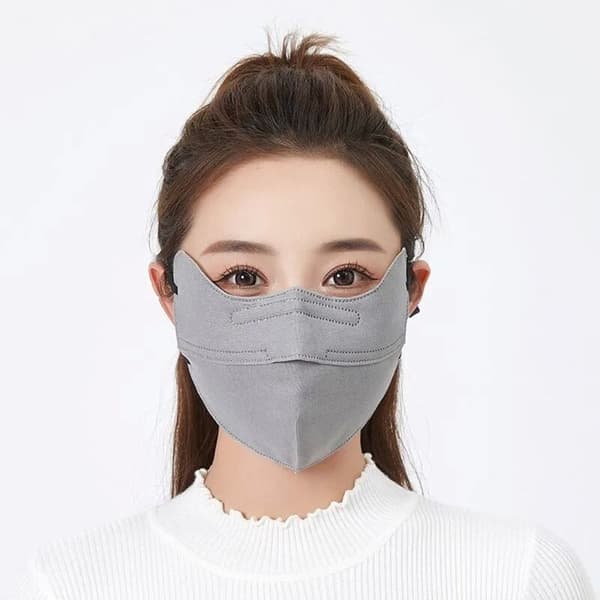 Bomuldsvævet Maske 3-lags Stofmaske SORT black