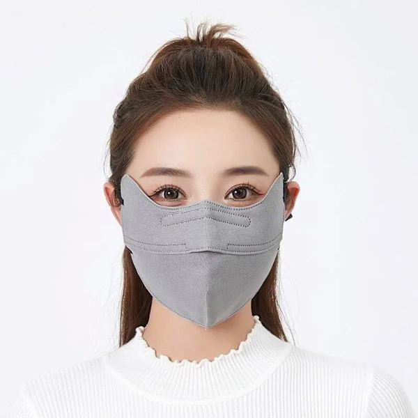 Cotton Woven Mask 3-kerroksinen kangasnaamio GREY grey