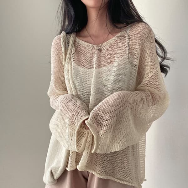 Bluser med uthuling, strikketopper APRICOT Apricot