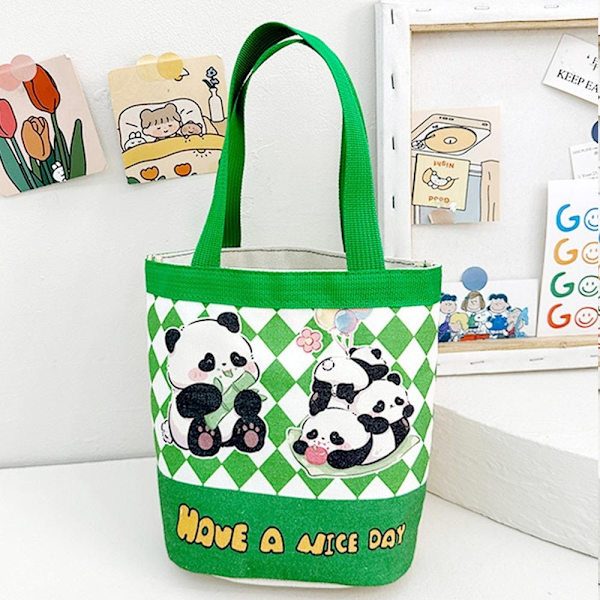 Canvas Bag Bøtte Håndveske 2 2 2