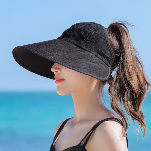 Tom topphatt solhatt SVART Black