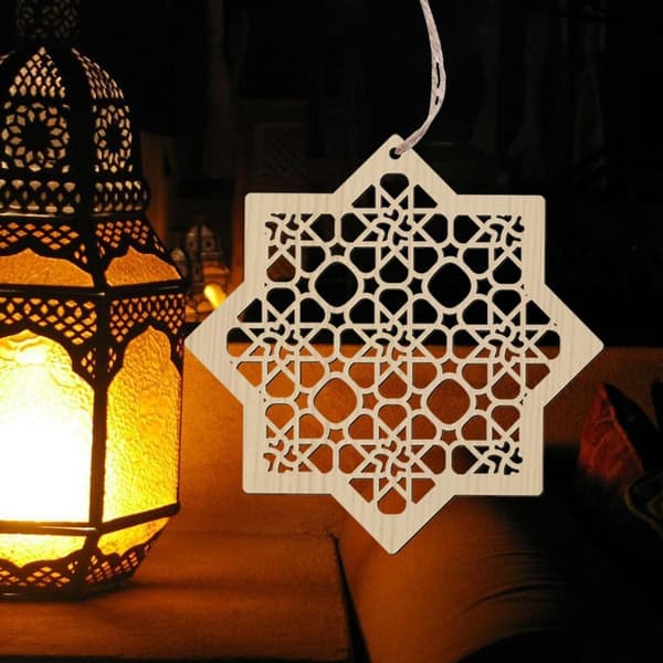 Tredekorasjon for Ramadan Eid Banner Mubarak Håndverk 2 2