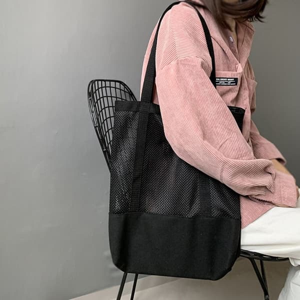 Mesh Skuldervesker Handleveske HVIT white