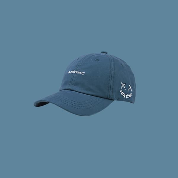 Broderade baseballkepsar justerbara hattar BLÅ Blue