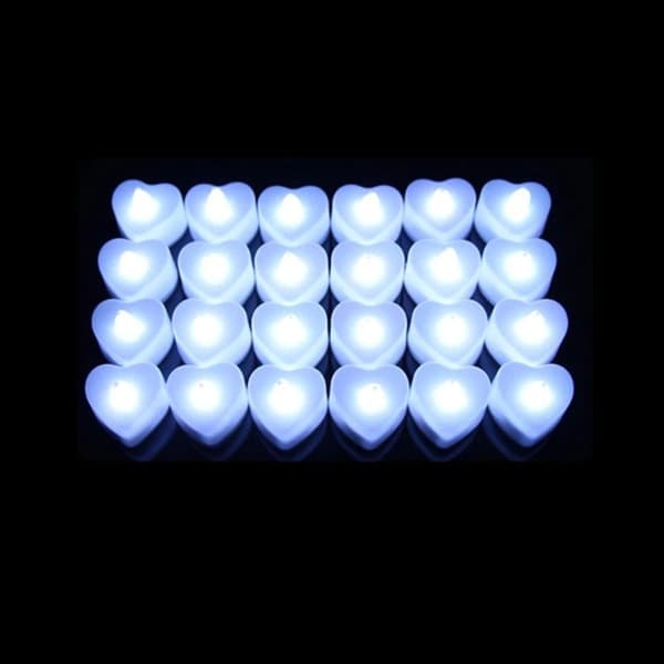 24 stk. LED elektronisk stearinlys LED-lys telys stearinlyslampe