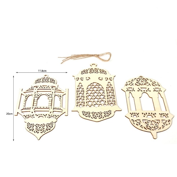 3/10 stk Mubarak hengende anheng Eid Mubarak Decor C-10 STK C-10pcs