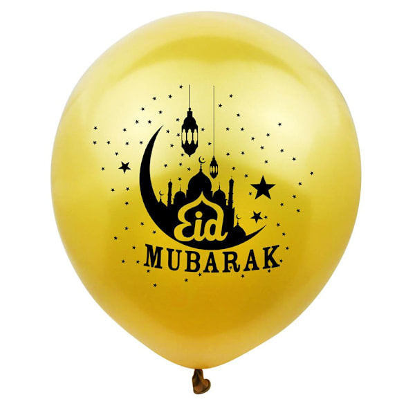 Eid Mubarak Ballonger Festdekor GULL 10 STK