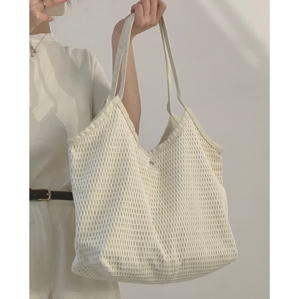Skulderveske Handlenett HVIT white