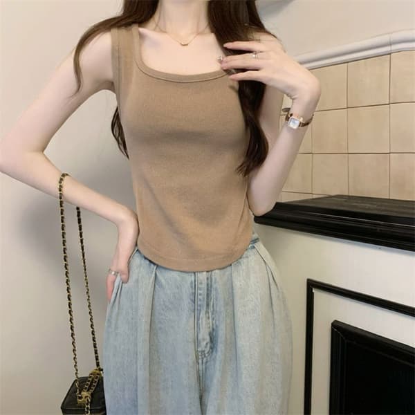 Ærmeløs Strop Tanktop PINK Pink