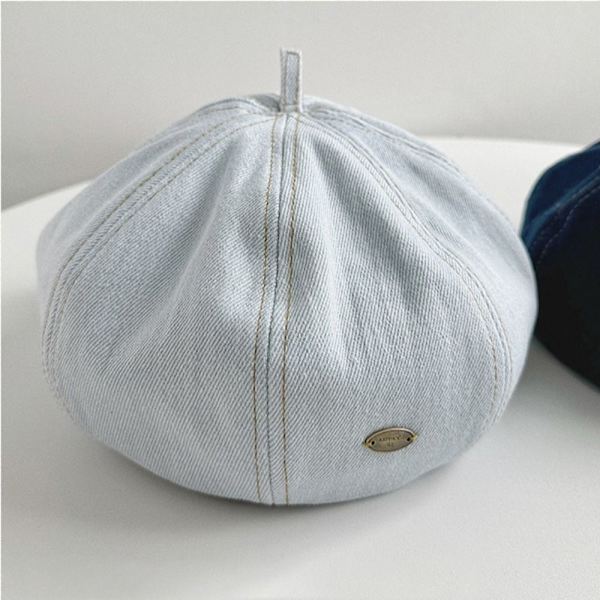 Beret Hat Beanie Cap MØRKEBLÅ ONE SIZE Dark Blue One Size