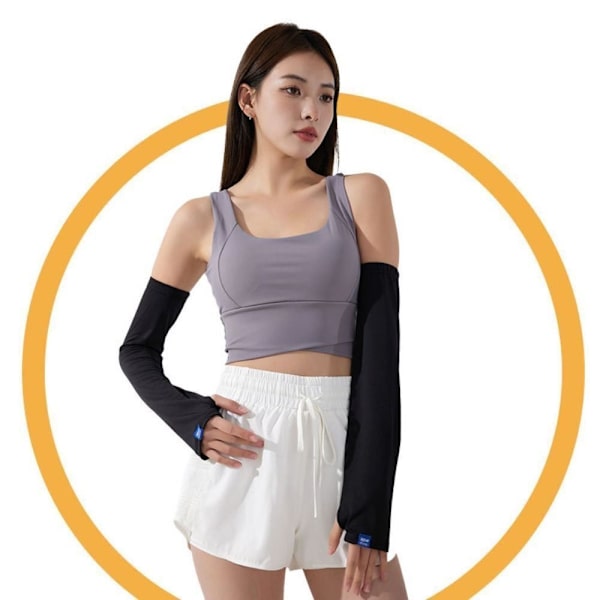 Solcreme Armærmer Ice Silk Sleeve SORT Black