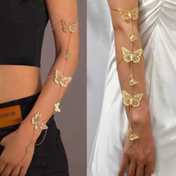 Fjärilsarmband Tofs Armband GULD gold