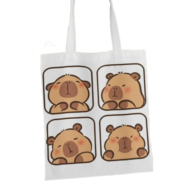 Canvasväska Tecknad Capybara Tote 2 2 2