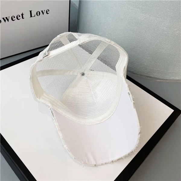 Mesh cap Baseballkeps Mode Dammössor som andas VIT white