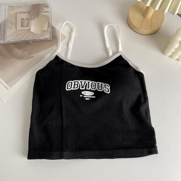 Tanktop ærmeløs vest SORT Black