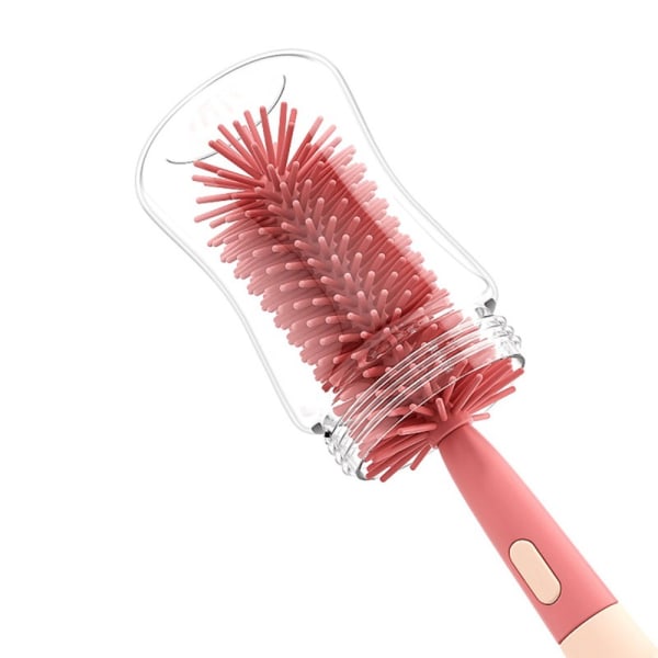 3-delt Sutteflaskebørste Sæt Baby Silikon Kop Sutteflaske Silicone Brush Blue