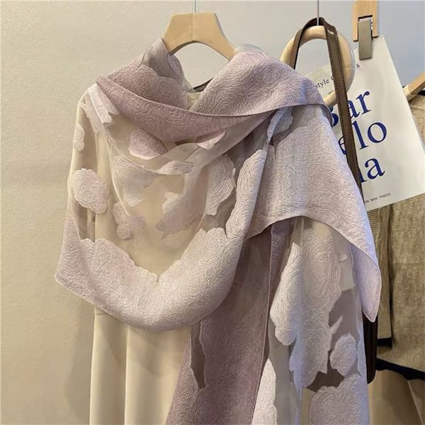 Silk Scarf Beach Shawl 4 4 4