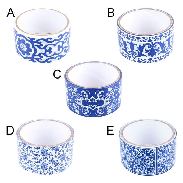 Dekorationstape Blå&Hvid Porcelæn E E E