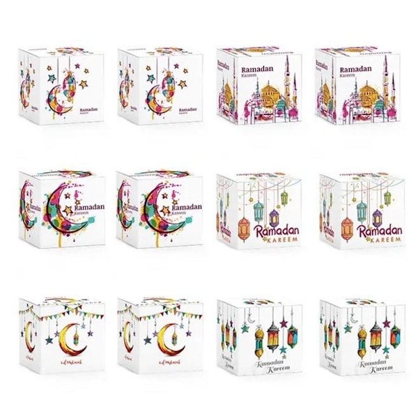 6st EID Mubarak presentförpackning Godispåsar STIL 1 STIL 1 Style 1