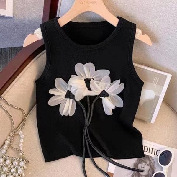Tank Top Crop Top SORT Black