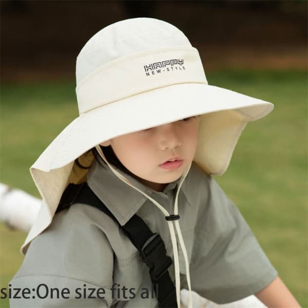 Sommer Solhatt for Barn, Tynn Bøttehatt MØRK dark grey