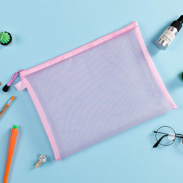A4 Dokumenttaske Lynlåspenalhus PINK TYPE2 TYPE2 pink Type2-Type2
