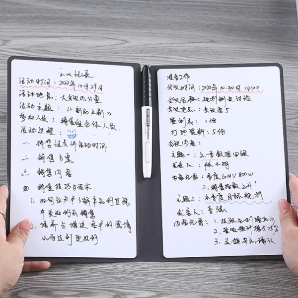 A4 Whiteboard Notebook Slettbar Whiteboard Draft BRUN Brown