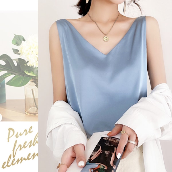 Dame tanktop damevest BLUE M Blue M